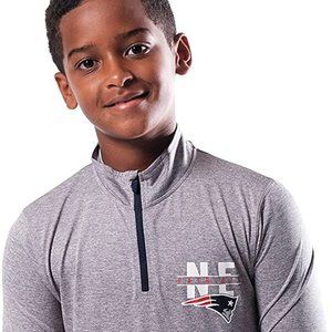 NFL Boys Active Quarter Zip Quick Dry Long Sleeve Sz Lg 14-16